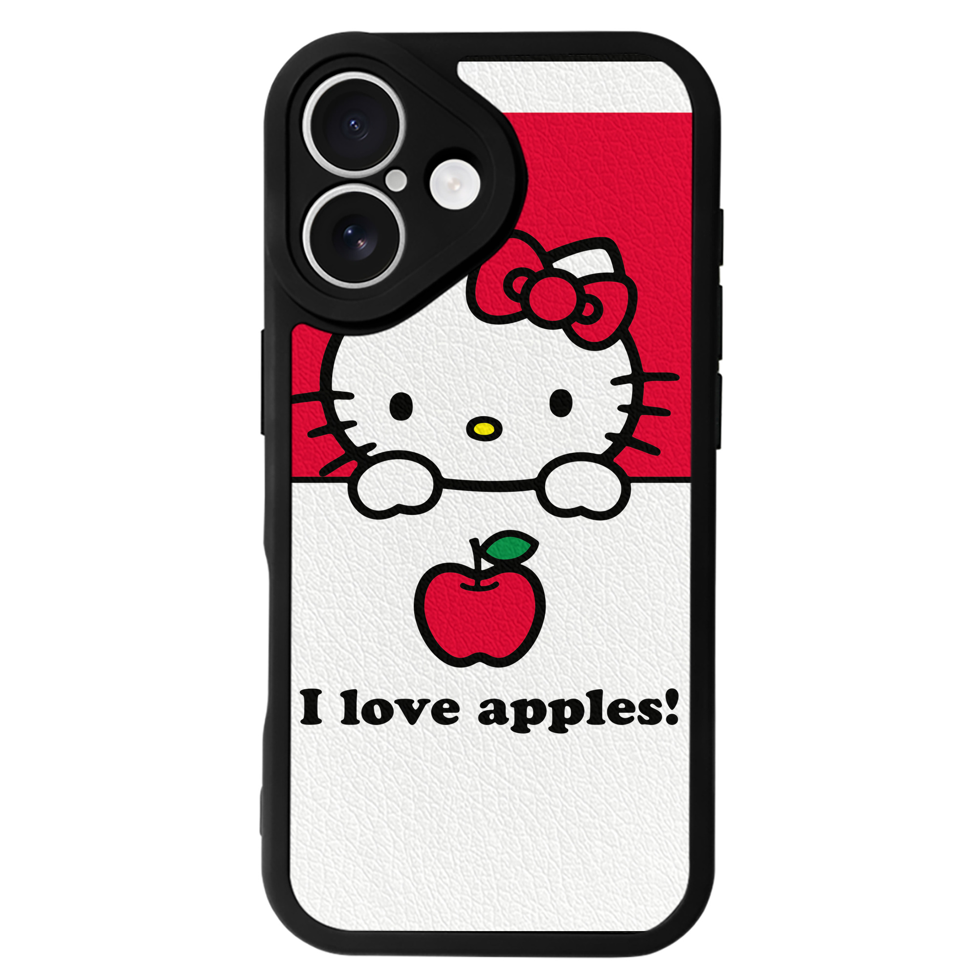 （画像用） Hello Kitty ハローキティ 【iPhone 16シリーズ対応】シリコンスマホケース（レザー調） 材質：シリコン